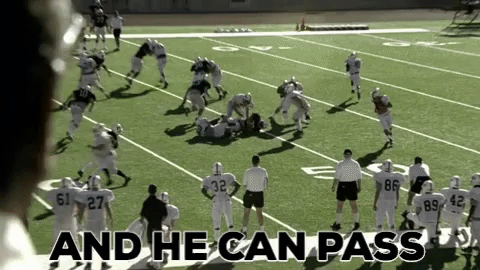 and he can pass friday night lights GIF