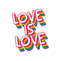 Love Is Love Rainbow Sticker