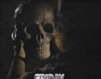 fuzzyghost horror friday skull 666 GIF