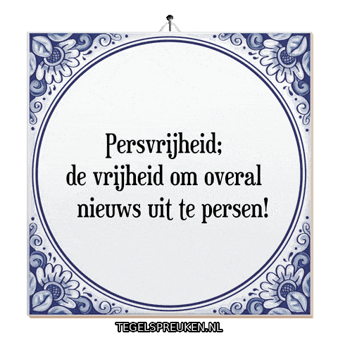 Humor Stem Sticker by Tegelspreuken.nl