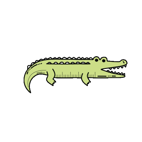 School Alligator Sticker