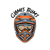 GlamisBums helmet offroad glamis sanddunes Sticker
