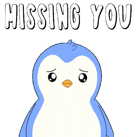 Sad Miss You Sticker by Pudgy Penguins