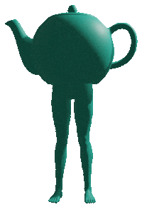 radratat spin butt legs teapot Sticker