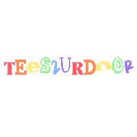 Tees2urdoor fun colorful t2d rainbow logo Sticker