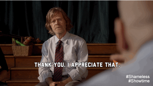 frank gallagher thank you GIF by Showtime