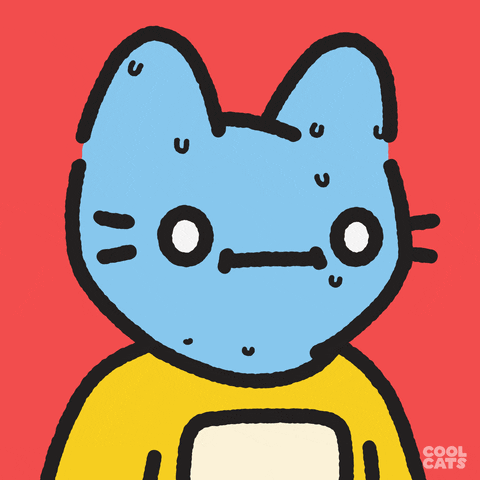 Nervous Blue Cat GIF by Cool Cats