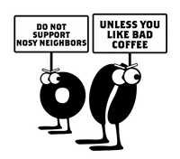 Nosy Neighbors Sticker by buddhabeanscoffee