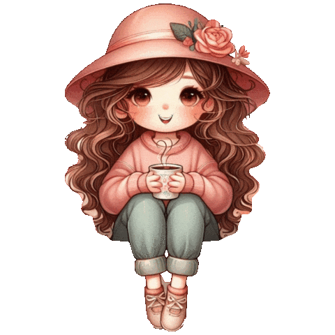 Girl Cafezinho Sticker