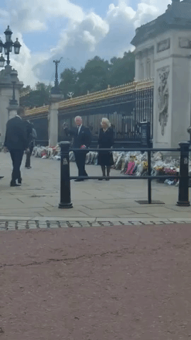 King Charles III Greets Well-Wishers Outside Buckingham Palace