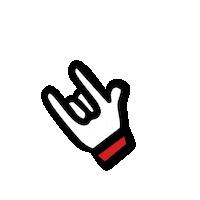 Rock Hand Sticker by Vita Cola