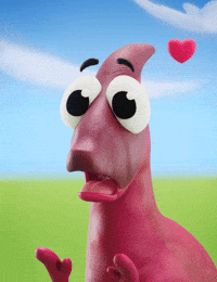 In Love Wow GIF by Claynosaurz