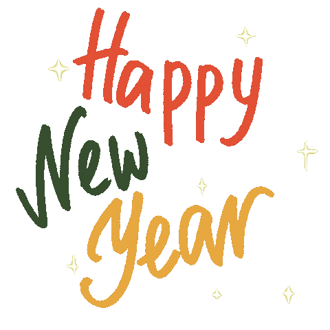 Happy New Year Sparkle Sticker