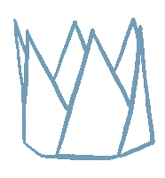 origamiest queen king crown paper Sticker