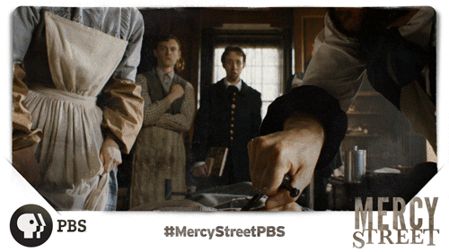 uh oh fainting GIF by Mercy Street PBS