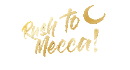 rushtomecca moon gold shine rush Sticker