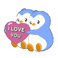 I Love You Hug Sticker by Pudgy Penguins