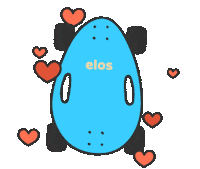 Loving I Love You Sticker by Elos Skateboards