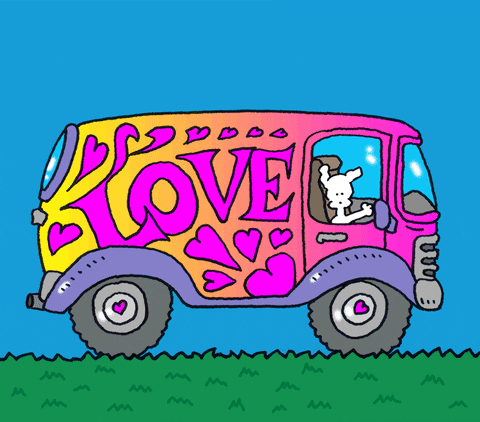 hippy van love GIF by Chippy the dog