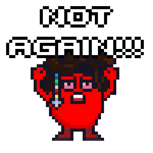 Angry Pixel Art Sticker by Potatozzz by 9GAG