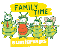 sunkrispsindonesia popcorn chips puff suni Sticker