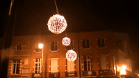 Christmas Decorations Survive Strong Winds as Storm Hits Southern France