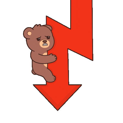 Dumping Teddy Bear Sticker by BEARISH