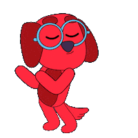 Dawnsgallery happy party dancing dog Sticker