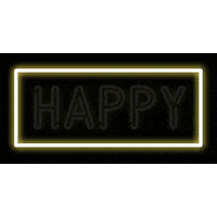 happy neon Sticker