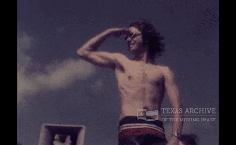 Flexing Sunny Day GIF by Texas Archive of the Moving Image