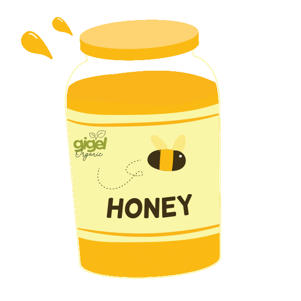 Honey Madu Sticker by Gigel Organic