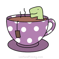 loofandtimmy kawaii drink tea adorable GIF