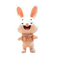 3D Bunny Sticker by Omer Studios