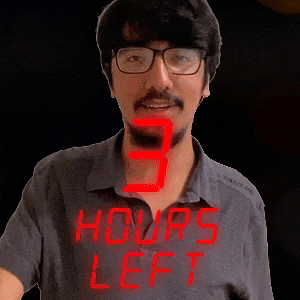 3 hours left