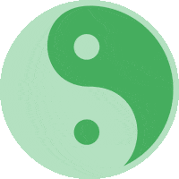 Yin Yang Doodle Sticker by Carla Lomonaco
