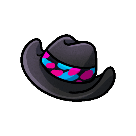 Cowboy Hat Black Nerd Sticker by Blerd