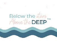 ladyofthedeep stars waves above below Sticker