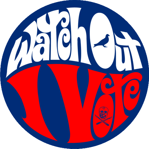 reedartdepartment vote america president sneakers Sticker