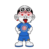 Sweating Chicago Cubs Sticker by Zhot