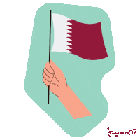 Qatar Flag Qnd Sticker by Tasmeem