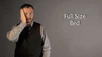 sign language full size bed GIF by Sign with Robert