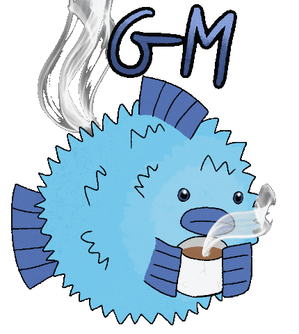 DioChama coffee good good morning animal Sticker