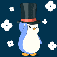 Top Hat Thank You GIF by Pudgy Penguins