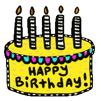 Happy Birthday Sticker by Jelene