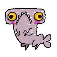 PHUNK_Animation_Studio animation neon doodle shark Sticker