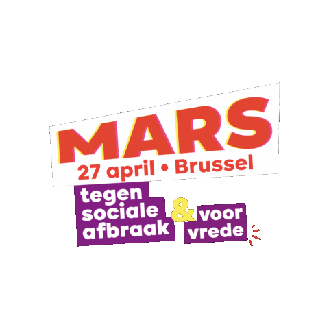 Mars Betoging Sticker by PVDA