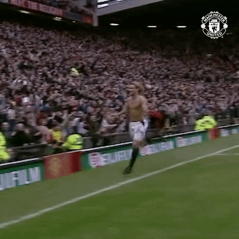 Happy Diego Forlan GIF by Manchester United