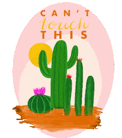 milelongtbr cactus desert cacti cant touch this Sticker