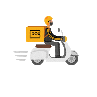 boxdelivery delivery box moto entrega Sticker