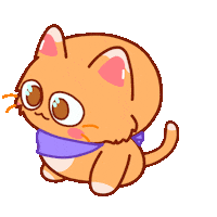 Orange Cat Sticker by shichisōru